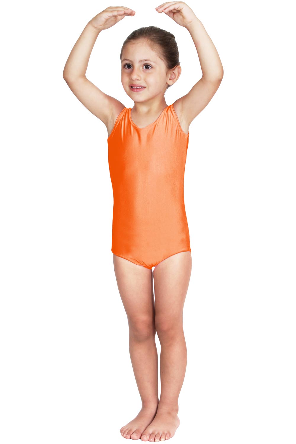 BODY DANZA LYCRA SMANICATO ARANCIONE BABY